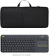 Soft Carrying Case Portable Protection Sleeve Pouch Bags with Handle Strap Compatible with Logitech K400 Plus Wireless Touch with Easy Media Contr...