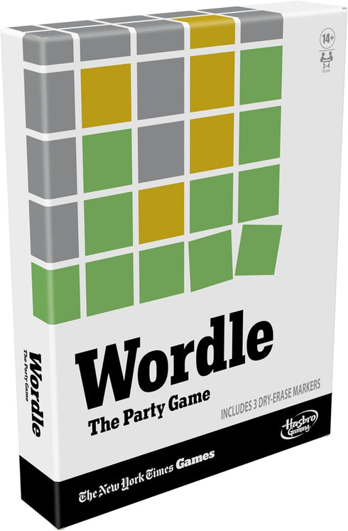 Hasbro Gaming Wordle The Party Game for 2-4 Players, Official Wordle Board Game Inspired by New York Times, Games for Ages 14+, Word Games...