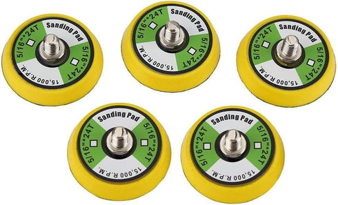 5Pcs 2-Inch Dual-Action Backing Plate, 5/16"-24 Thread | 15,000 RPM for Air Sander, Dual Action Car Polisher...