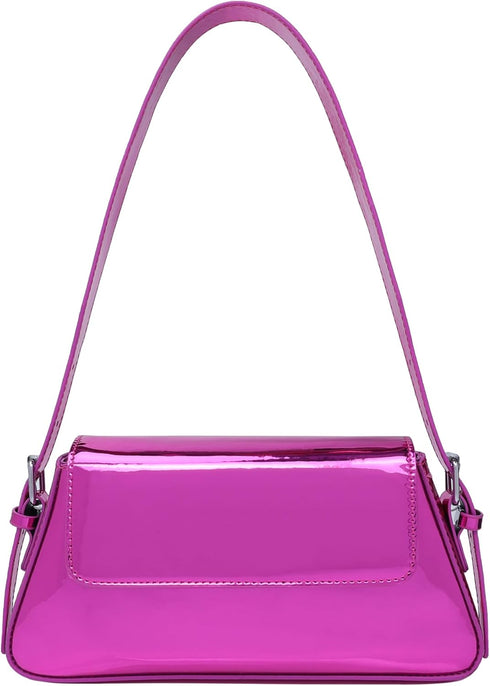Women Small Shoulder Bag Cute Hobo Tote Handbag Evening Clutch Bag Y2k Sparkly Silver Purse for Party Prom Wedding...