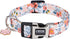 Cotton Dog Collar for Small Medium Large Dogs,Girl Dog Collar with Quick-Release Buckle,Flowers Soft Adjustable Pet Collar (Medium, Orange Rose)...