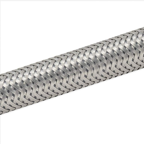 Eastman 1/2 Inch FIP x 3/8 Inch Compression Flexible Faucet Connector, Braided Stainless Steel Supply Hose Line, 48 Inch Length, 48301