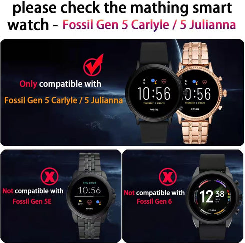 Suoman 3-Pack for Fossil Gen 5 Carlyle Case, High Definition Clear Screen Protector, All-Around Protective TPU Bumper Cover (Not Fit for Fossil Ge...