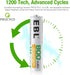 EBL 12 Counts Ni-MH Rechargeable AAA Batteries 1.2V Pre-Charged with Storage Box(800mAh)...