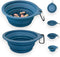 Tito's Closet 2-Pack Collapsible Dog Bowls - Blue, 20 Ounces - Travel Dog Water Bowl, Dog Bowl Slow Feeder, Dog Travel Essentials for Pet Parents ...