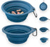 Tito's Closet 2-Pack Collapsible Dog Bowls - Blue, 20 Ounces - Travel Dog Water Bowl, Dog Bowl Slow Feeder, Dog Travel Essentials for Pet Parents ...