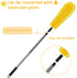 2 PCS Gutter Cleaning Brush Roofing Tool Rain Gutter Guard Cleaner Tool Adaptation Thread Interface Dia 0.87 Inch Gutter Cleaning Brush Tools Inte...