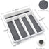 HaWare Silverware Tray for Drawer with Five Sections, Flatware Organizer/Cutlery Holder with Soft Grip Lining and Non-slip Rubber Feet, Multi-Purp...