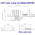 Pack of 5 UHF PL-259 PL259 Male-Plug Crimp Connector Adapter Connector for RG58/U LMR195 (UHF Male Crimp RG58)...