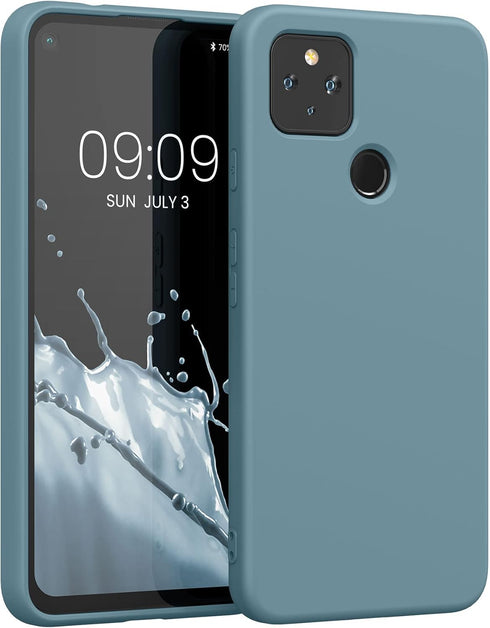 kwmobile Case Compatible with Google Pixel 4a 5G Case - Slim Protective TPU Silicone Phone Cover - Arctic Night...