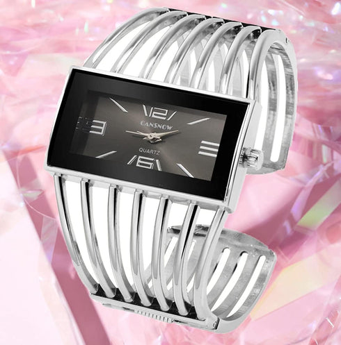 Luxury Womens Watches Analog Quartz Wrist Watch Rectangular Cuff Bracelet Watch Business Casual Fashion Wrist Watches for Ladies...