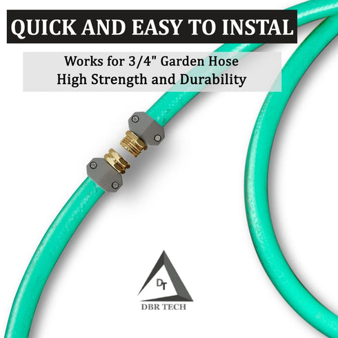 Garden Hose Repair Kit, Fits 3/4 and 5/8 Inch Hoses, Solid Male and Female Hose End Replacement, Water Hose Fixing Kit, Hose Mender, Water Repair ...