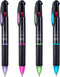 4 Pack 0.7mm 4-in-1 Multicolor Ballpoint Pen?4-Color Retractable Ballpoint Pens for Office School Supplies Students Children Gift...