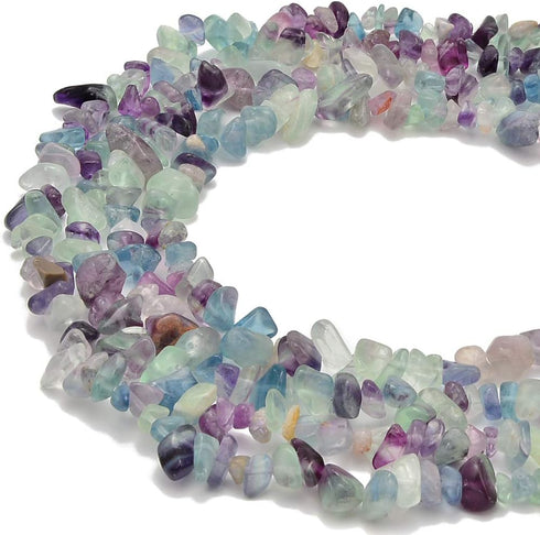 PLTbeads 5-8mm Natral Healing Gemstone Waist Bracelets Necklace Kit Irregular Stone DIY Crafts Design Jewelry Making 1 Strand per Bag Approxi 34 i...