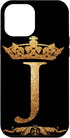 iPhone 15 Pro Max Crown Phone Case Initial J alphabet mobile cover Letter J Case...