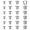 24PCS Dowel Centering Pins for Woodworking, Steel Drill Center for Dowel and Tenon Center Transfer Plugs Point (1/4", 5/16", 3/8", 1/2")...