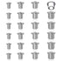 24PCS Dowel Centering Pins for Woodworking, Steel Drill Center for Dowel and Tenon Center Transfer Plugs Point (1/4", 5/16", 3/8", 1/2")...