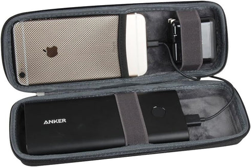 Hermitshell Hard Travel Nylon Case Fits Anker PowerCore 26800 / Anker PowerCore III Elite 25600 PD Portable Charger External Battery and Wall Char...