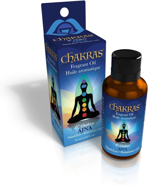 Chakras Essential Oils - Third Eye - Ajna - Concentrated Natural Oils for Aromatherapy, Massage, Reflection, Meditation, Environmental Scenting an...