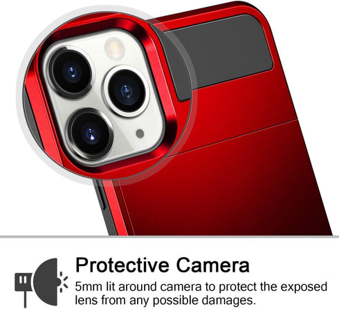 Vofolen Case for iPhone 11 Pro Max Case Wallet Credit Card Holder Slot Sliding Door Hidden Pocket Dual Layer Hybrid Bumper Armor Protective Hard S...