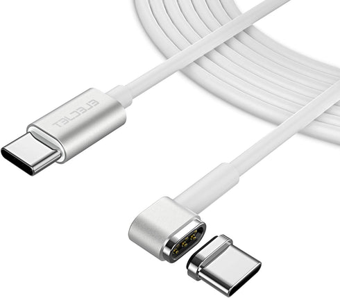 Elecjet Magnetic USB C to C Charging Cable for MacBook Pro Air, iPad Pro, 87W PD Fast Charger for iPhone 15 Pro Max, Samsung Galaxy S23 Ultra, Pix...
