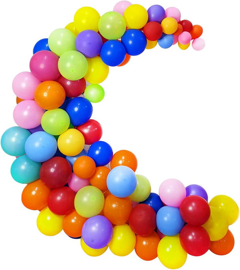 Runch 100pcs Latex Balloons, 12inch Multicolor to Celebrate Latex Balloons, Premium Thick Balloons for Birthday/Party/Christmas/Wedding and Holida...