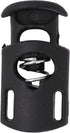 Mandala Crafts Black Shock Cord & Plastic Cord Locks for Elastic Drawstring Clips - Bungee String & Spring Toggle Cord Ends Stopper Clamps for Sho...