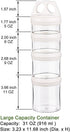 BeneLabel Stackable Food Storage Containers with Twist Lock System - BPA-Free Tritan Containers for Travel, Formula, Protein Powder, Snacks - Leak...
