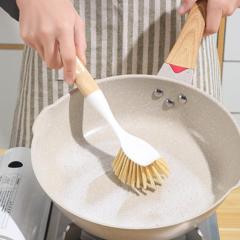 3 in 1 Dish Scrub Brush, Multipurpose Kitchen Cleaning Brushes for Dishes Pots Pan Sink...