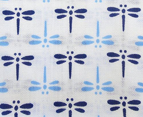 Japanese Traditional Towel Tenugui Small Pattern?Blue-Dragonfly...
