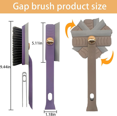 8 Pcs Multi-Function 360°Rotating Corner Gap Crevice Cleaning Brush,Hand-Held No Dead Corners Hard Bristle Cleaning Brush,Tool Grout Cleaner Brush...