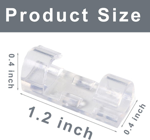 120Pcs Self Adhesive Transparent Cable Clips Wire Holder Sticky Heavy Duty Cable Clips Tidy and Organizer Drop Cord Management for TV PC Laptop Et...