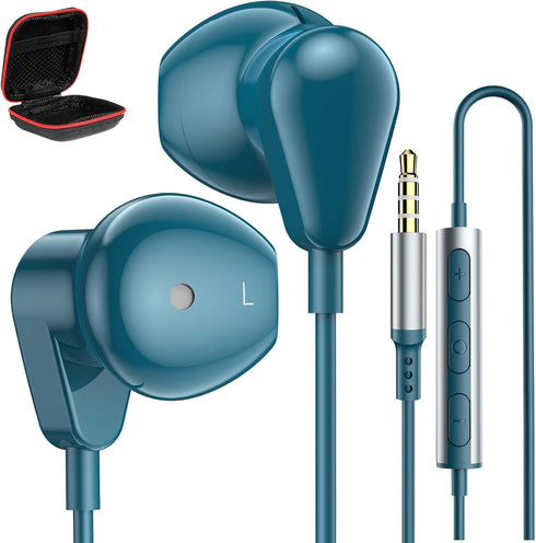 3.5mm Earbuds Wired Headphones for Samsung A25 A15 A14 A03S A23 Galaxy Note 5 8 9 S10E S10+ S8+ S9 Deep Bass 3.5mm Headset for iPhone iPad Google ...