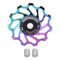 Derailleur Pulley Kit Pair, Ceramic Wheel Bearing Pulley Mountain Tension Rear Derailleur Pulley Bearings Bike Cycling Accessory for Road Mountain...