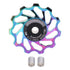 Derailleur Pulley Kit Pair, Ceramic Wheel Bearing Pulley Mountain Tension Rear Derailleur Pulley Bearings Bike Cycling Accessory for Road Mountain...