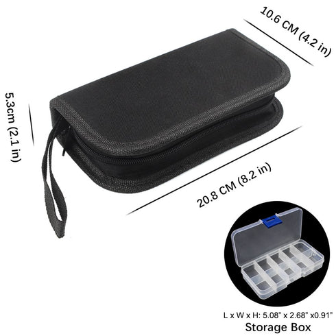 Wood Rasp File Kit - 12 Assorted Small Metal Needle Files Set with Bristle Brush and Hand Strap Carrying Case (Rasps included 2 Sizes of Flat, Poi...