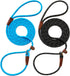 2 Pcs 8ft Slip Lead Dog Leash, Reflective No Pull Training Leash, 1/3" Nylon Rope Slip Leash for Small Medium Dogs (Blue+Black)...