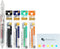 Pilot Frixion Ball4 038, Multi Ballpoint Pen, Ultra Fine 0.38mm, Clear body & 4 Colors refill set (Black, Blue Black, Forest Green, Orange) &"mono...