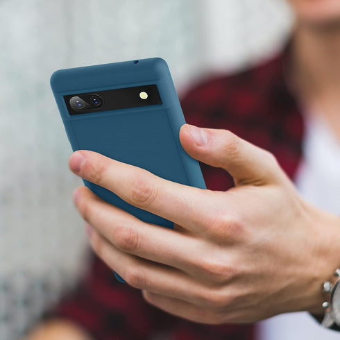 Amzpas Silicone Phone Case Compatible with Google Pixel 6A, Soft Protective Smart Phone Case for Women Men, Durable Anti-Scratch Shockproof Phone ...
