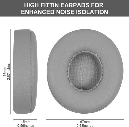 Replacement Ear Pads for Beats Solo 2 and Solo 3 by Niukeke, Headphone Ear Covers with High Density Memory Foam, Soft Leather, Adaptive Noise Canc...