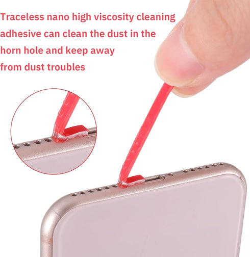 2 Pack Phone Speaker Cleaning Kit, Phone Cleaner Tape Kit for Phone Speaker Receiver, Adhesive Cleaning Stickers Dust Remover for Mobile Phone Hol...