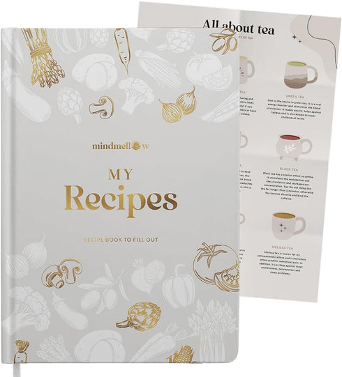 Recipe Book A5 Salt - blank Hardcover DIY Cookbook for 100 recipes - Collect and Personalize Your Favorite Recipes - write your own recipes...