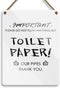 Airbnb Essentials For Hosts - 6"x8" Acrylic Do Not Flush Sign For Bathroom, Cute & Gentle Restroom Toilet Sign, Funny Bathroom Signs (Ready to Han...