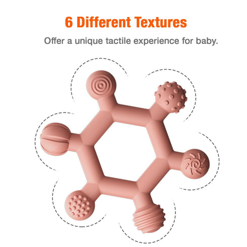 PandaEar 3 Pack Baby Teething Toys for Toddler Infant Newborn 0-6 Months, Baby Chew Toys 6 to 12 Months, Silicone Baby Teether BPA Free, Soft and ...