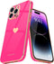 Teageo Compatible with iPhone 14 Pro Case for Girl Women Cute Love-Heart Luxury Bling Soft Back Cover Raised Camera Protection Bumper Silicone Sho...