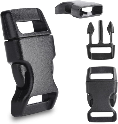 30 Pack 5/8 Inch Side Release Buckles, Contoured Plastic Paracord Bracelet Buckles, Paracord Buckles for Parachute 550 Cord Clips Paracord Bracele...