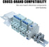 6 Piece Aluminum DIN Rails, 4 Inches Long, 35mm Wide, 7.5mm High, Top Hat Slotted DIN Rail with RoHS, Extra Premium Screws Included for Hardware C...