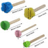Sponge Stamp DGZZI 2Sets Mini Cute Round and Flower Shapes Painting Brush with Wooden Handle for Children Painting, DIY, Craft, Scrapbooking, Draw...