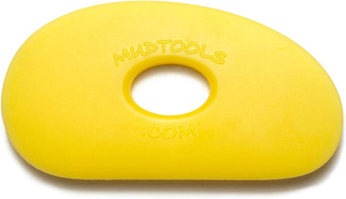 Mudtools Polymer Rib Yellow Size 0 Soft - Kidney Shape - Ceramics, Pottery, Clay - Y0...