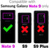 Design for Samsung Galaxy Note 9 Case with Tempered Glass Screen Protector Credit Card Holder Slot, Leather Wallet Phone Cases Stand Kickstand Pro...
